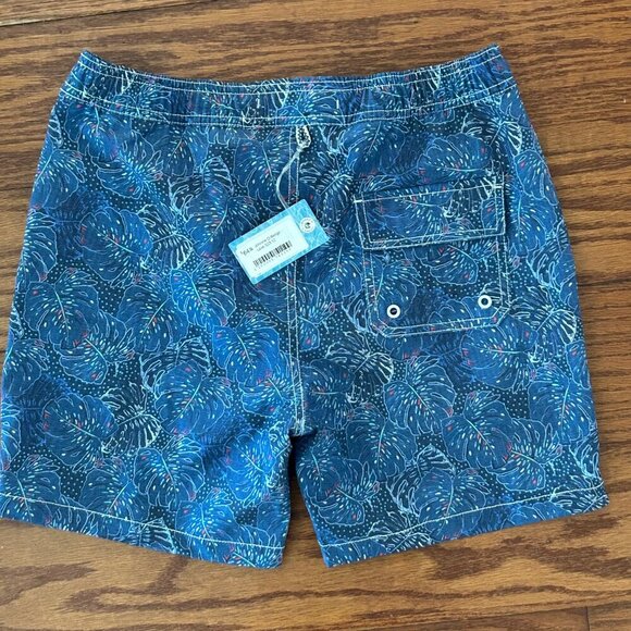 NWT Johnnie-O Bongo Half-Elastic 7" Surf Short in Lake Boys Swim Trunks Size 12 - Picture 9 of 12